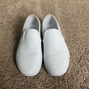 White Vans Slip ons